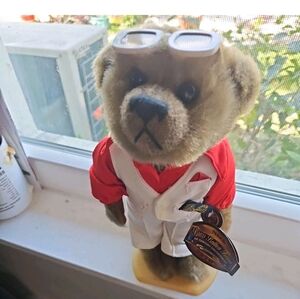 1970s 20th Century Brass Button Bear Collectible "Nick"